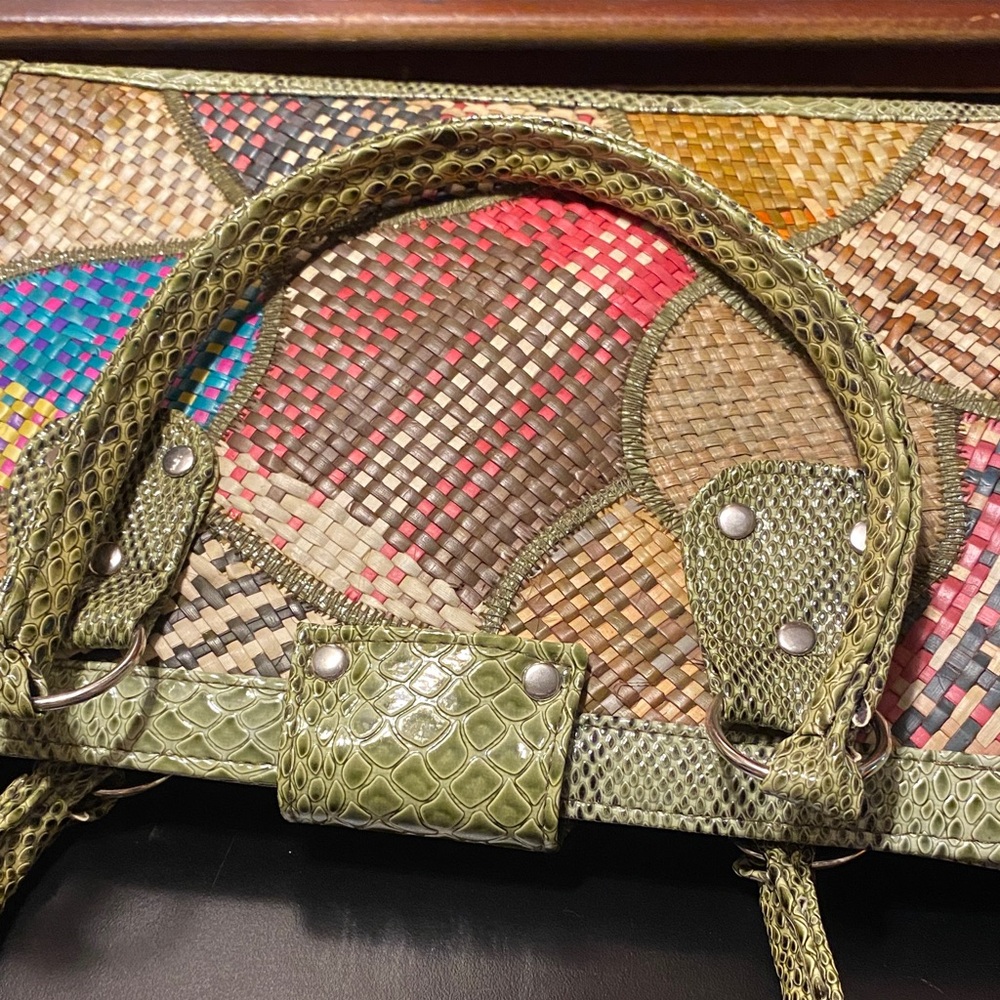 Multicolor Patchwork Handbag - Picture 14 of 16